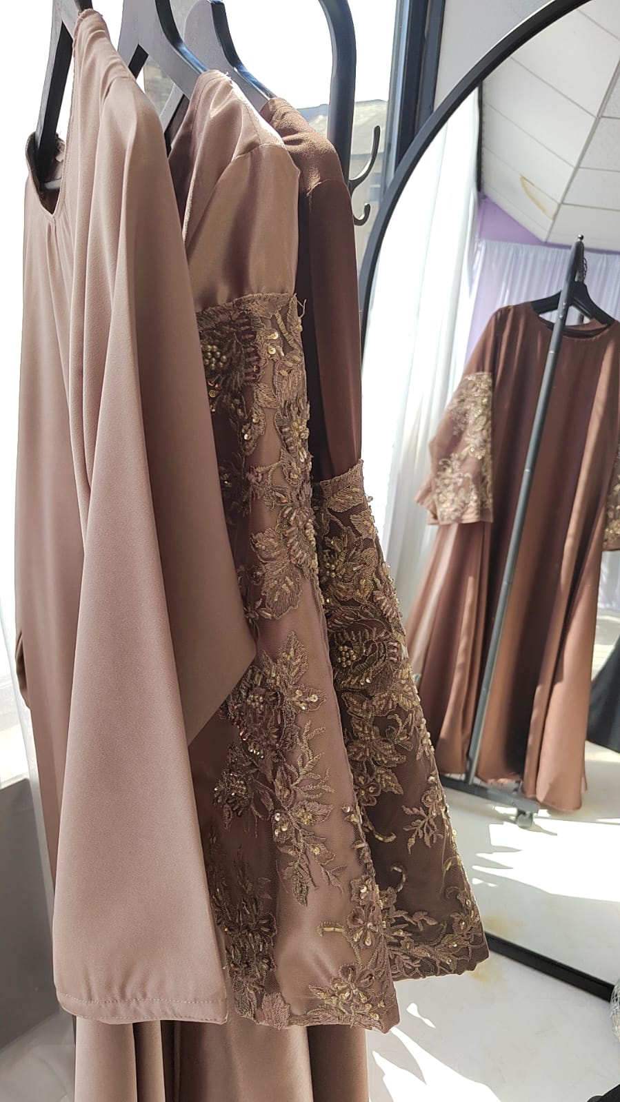 Sahar - Blush Beaded Abaya