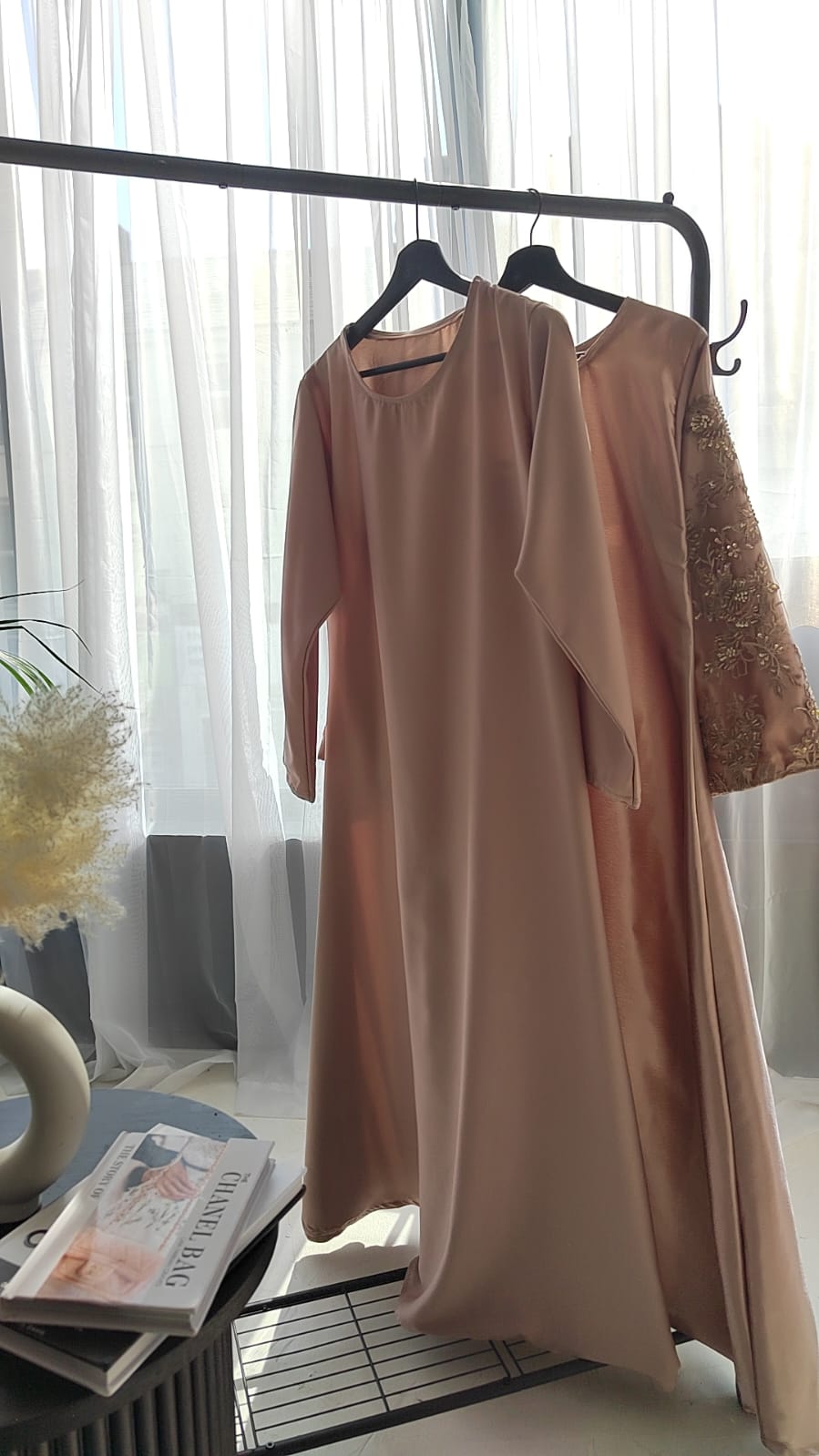 Sahar - Blush Beaded Abaya